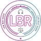 LawBeatRadio official transparent logo featuring LBR acronym with headphones and scales of justice.