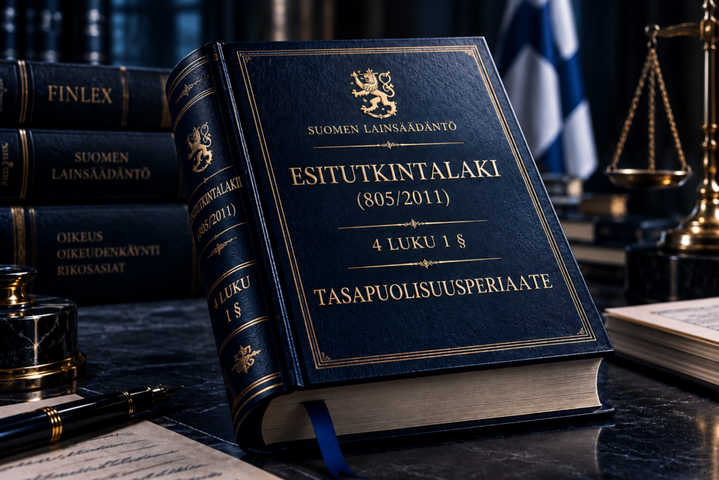 Esitutkintalaki (805/2011), 4 luku 1 § — Tasapuolisuusperiaate