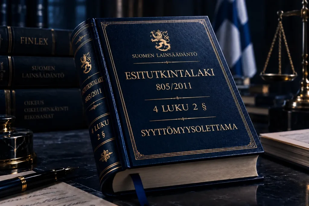 Esitutkintalaki (805/2011), 4 luku 2 § — Syyttömyysolettama